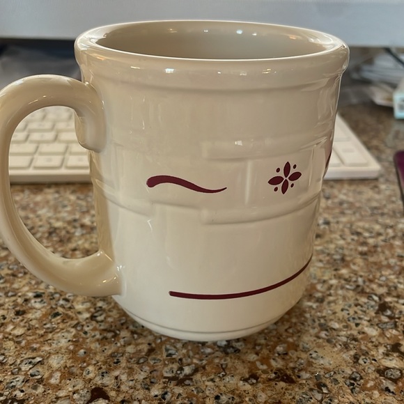 Longaberger Woven Traditions Red Mug Set of Two - Picture 3 of 6
